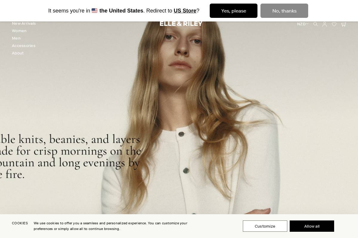 elleandriley.com homepage screenshot