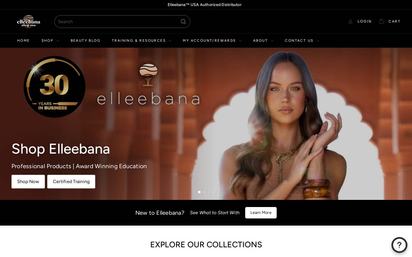 elleebanashop.com homepage screenshot