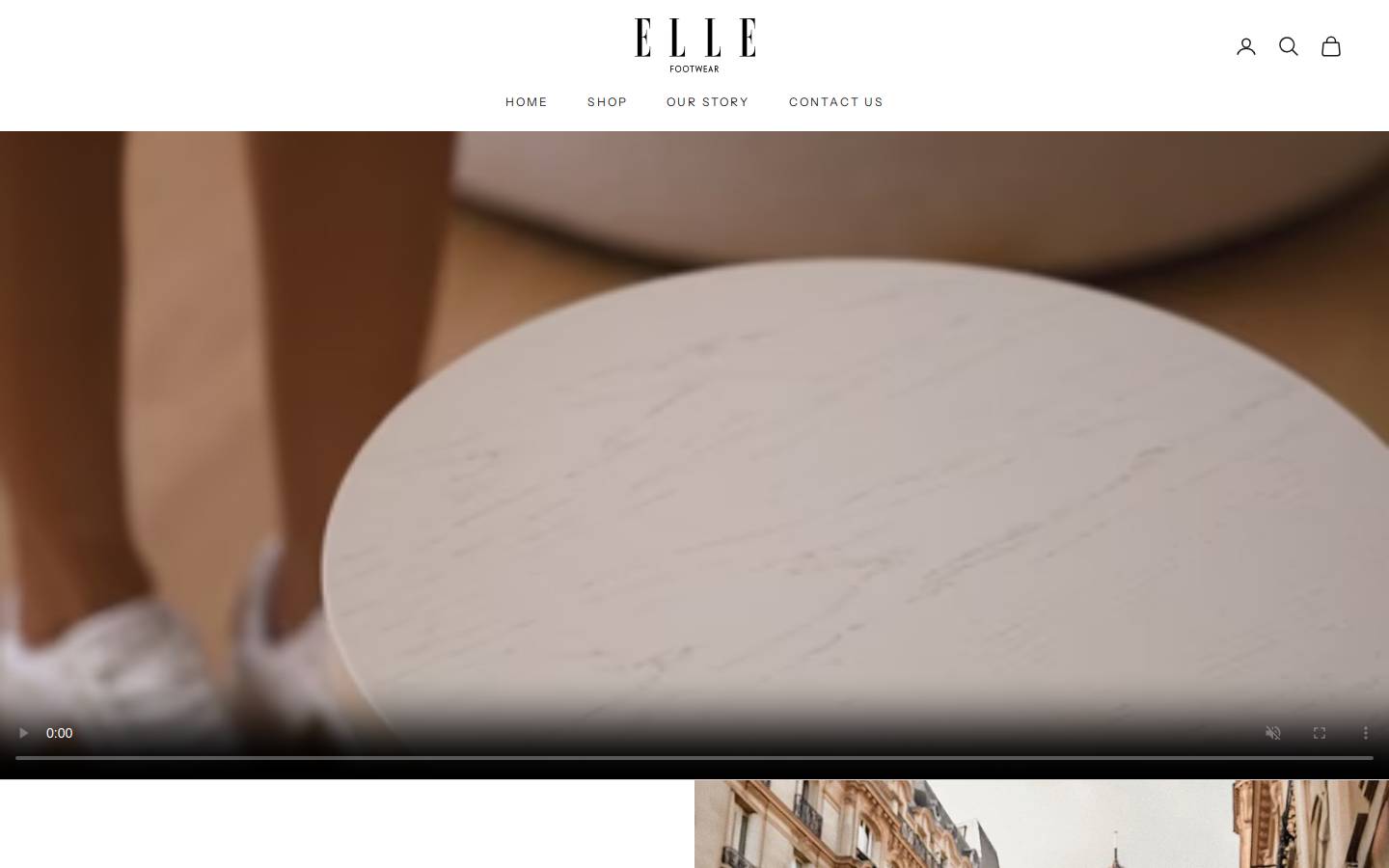 ellefootwear.com homepage screenshot