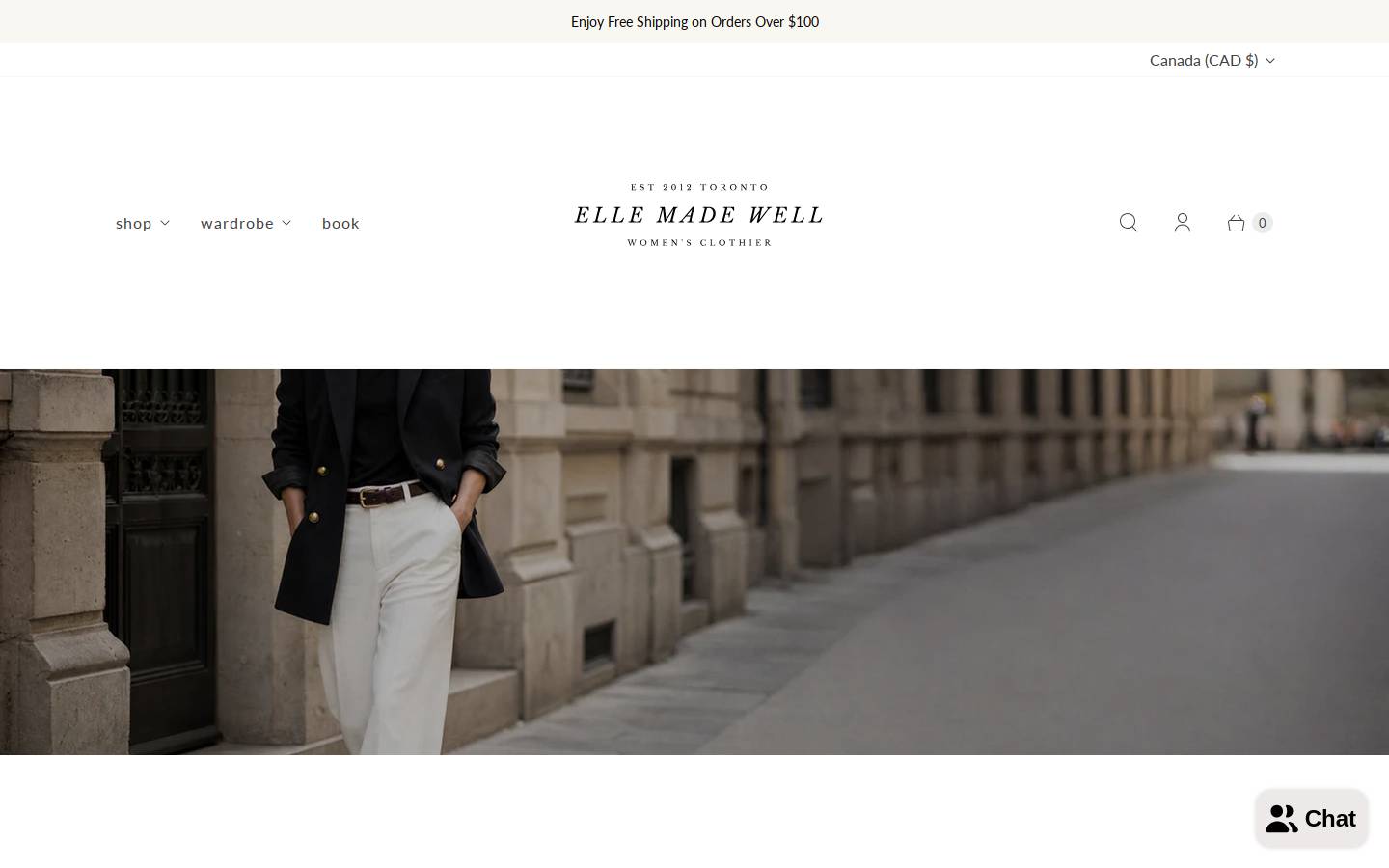 ellemadewell.com homepage screenshot
