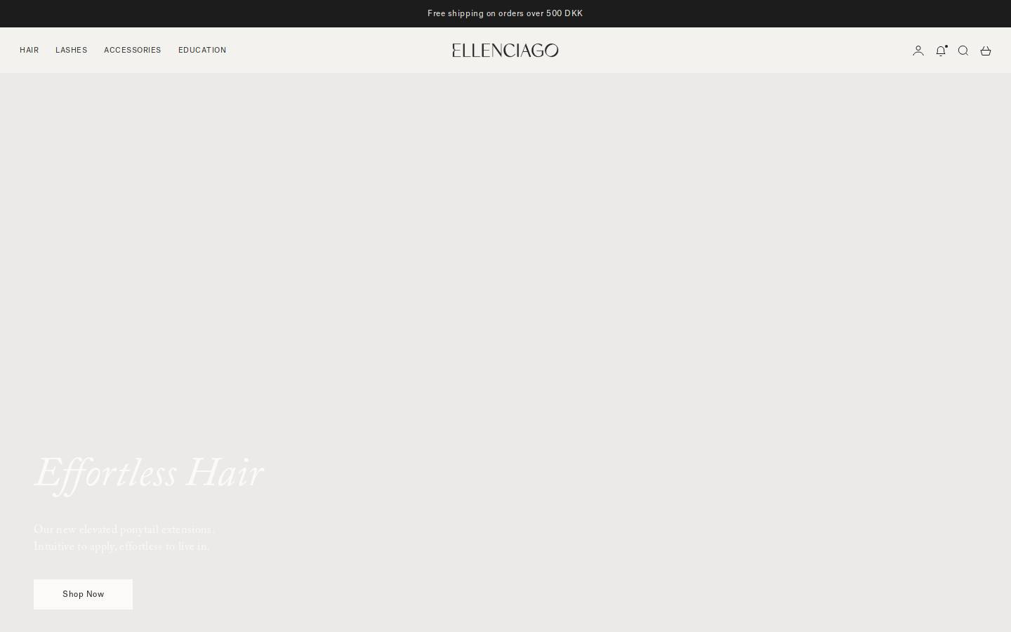 Ellenciago homepage screenshot