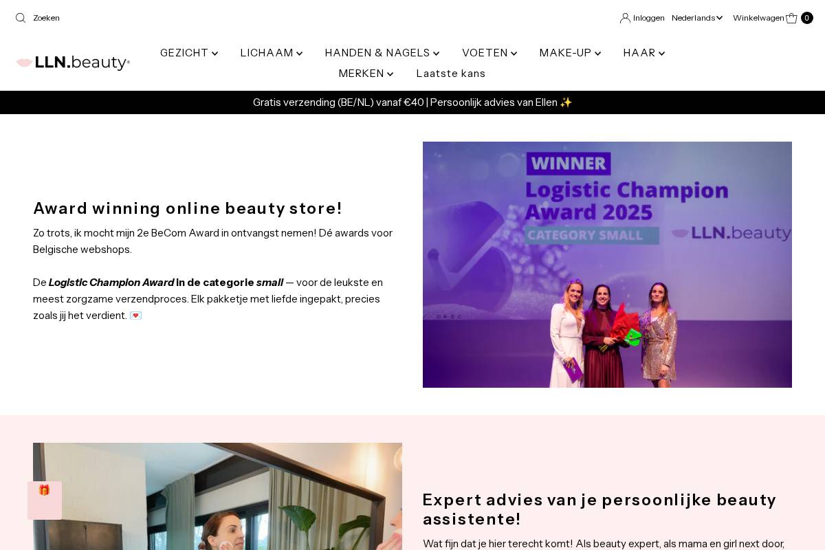 ellenvandamme.be homepage screenshot