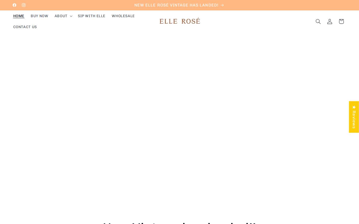 ellewines.com homepage screenshot