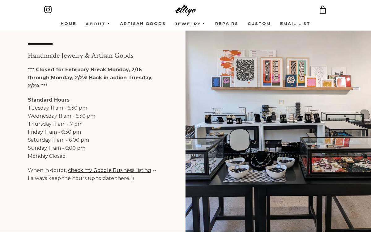 elleyo.com homepage screenshot