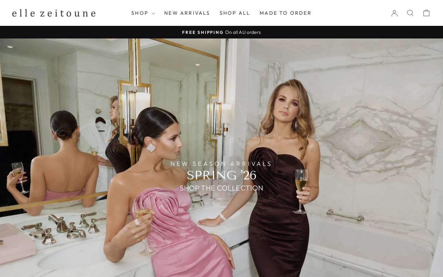 ellezeitoune.com.au homepage screenshot