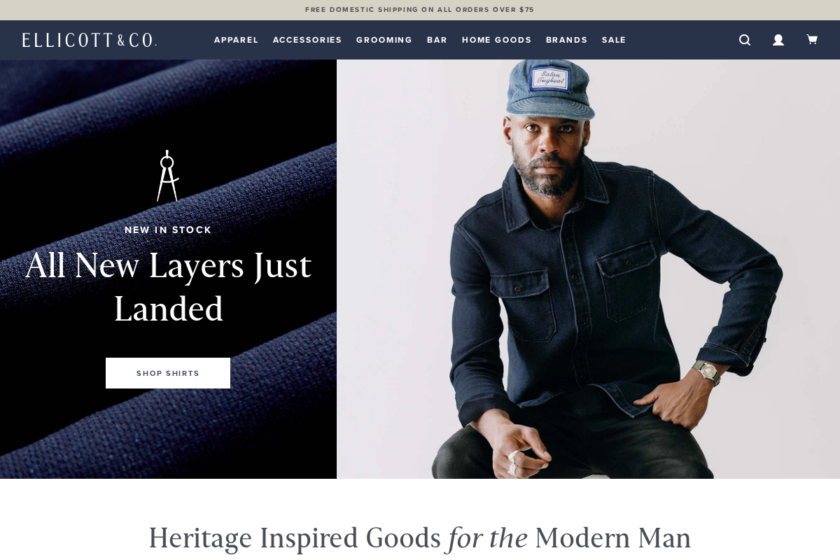 Ellicott & Co. homepage screenshot