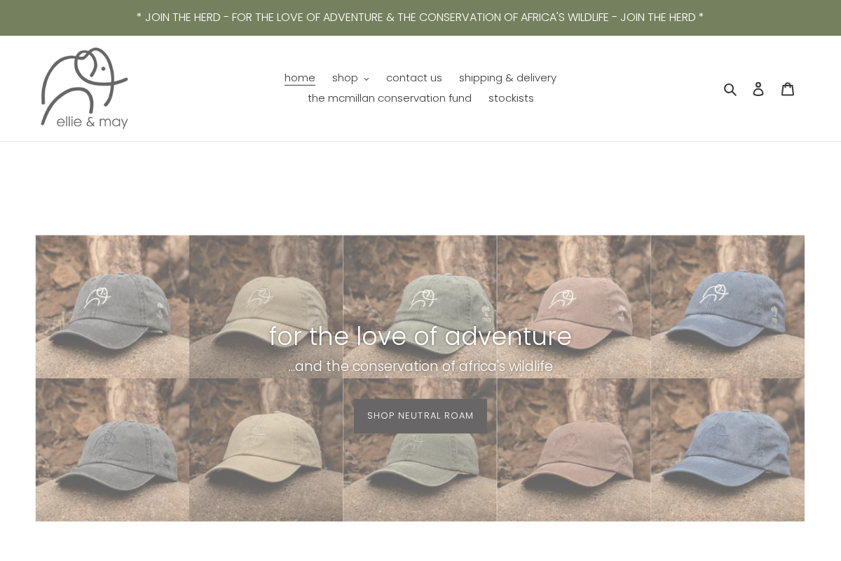 ellie and may homepage screenshot