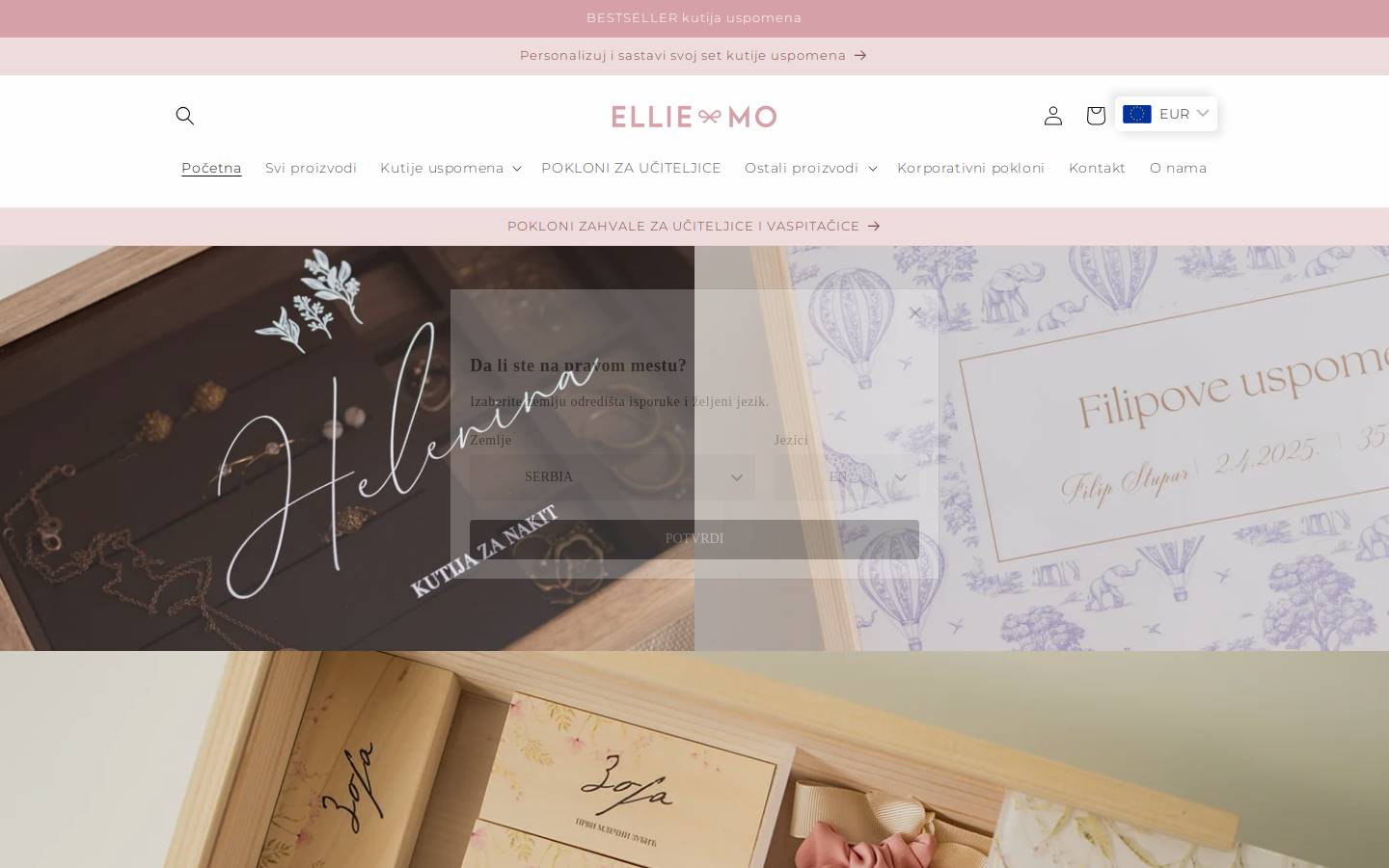 ellieandmo.com homepage screenshot