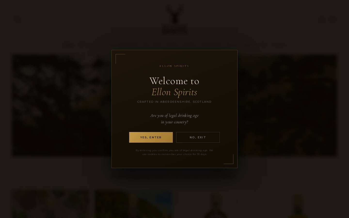 ellonspirits.com homepage screenshot