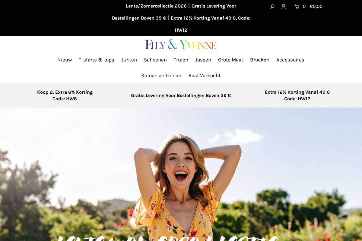 Elly Yvonne homepage screenshot