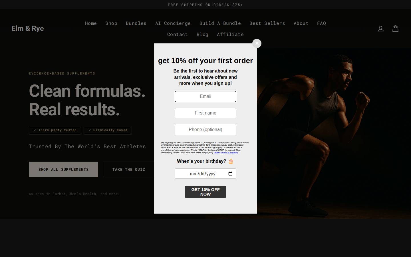 Elmandrye homepage screenshot
