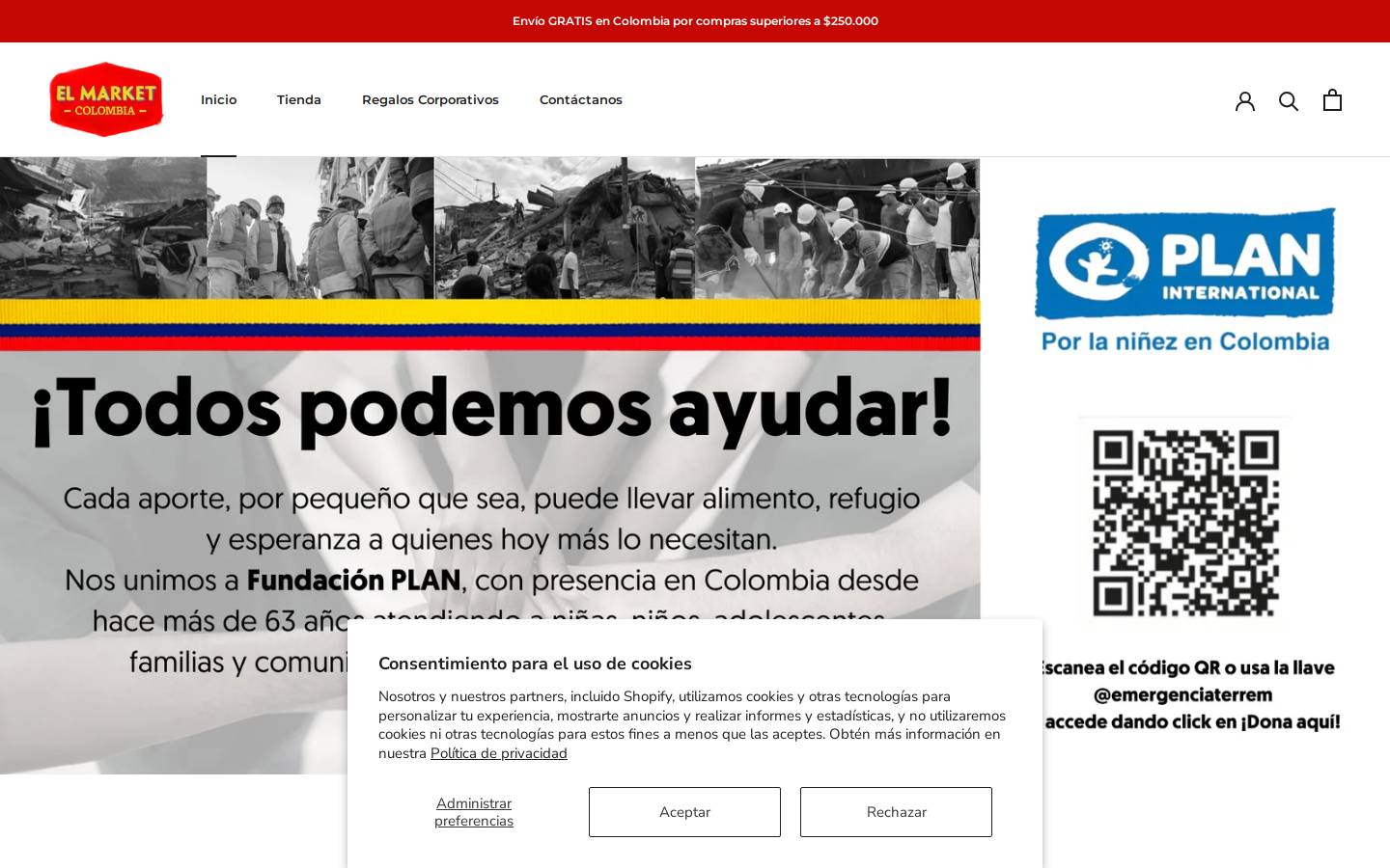elmarketcolombia.com homepage screenshot