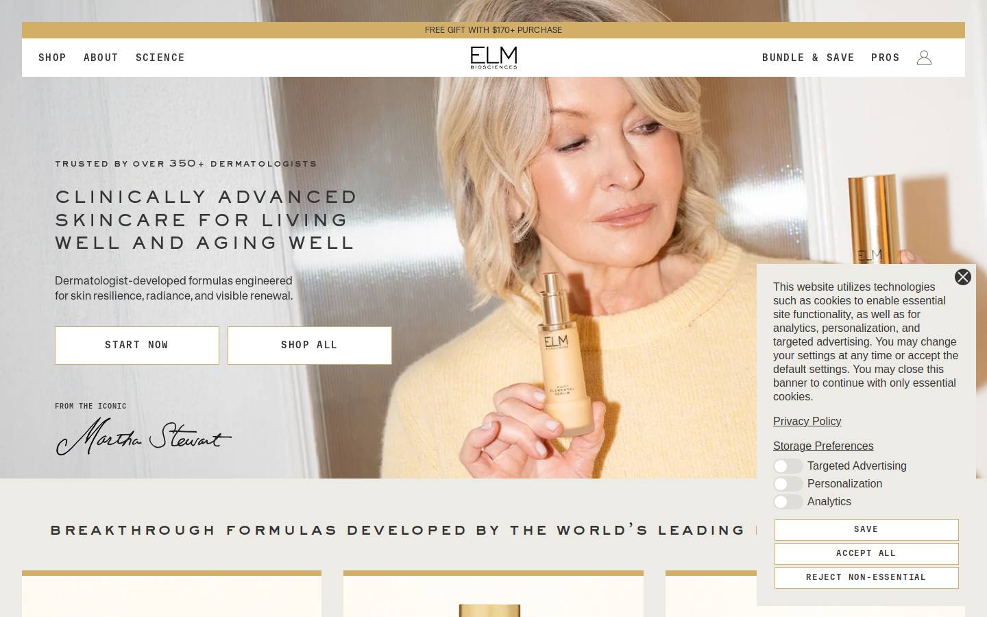 elmbiosciences.com homepage screenshot