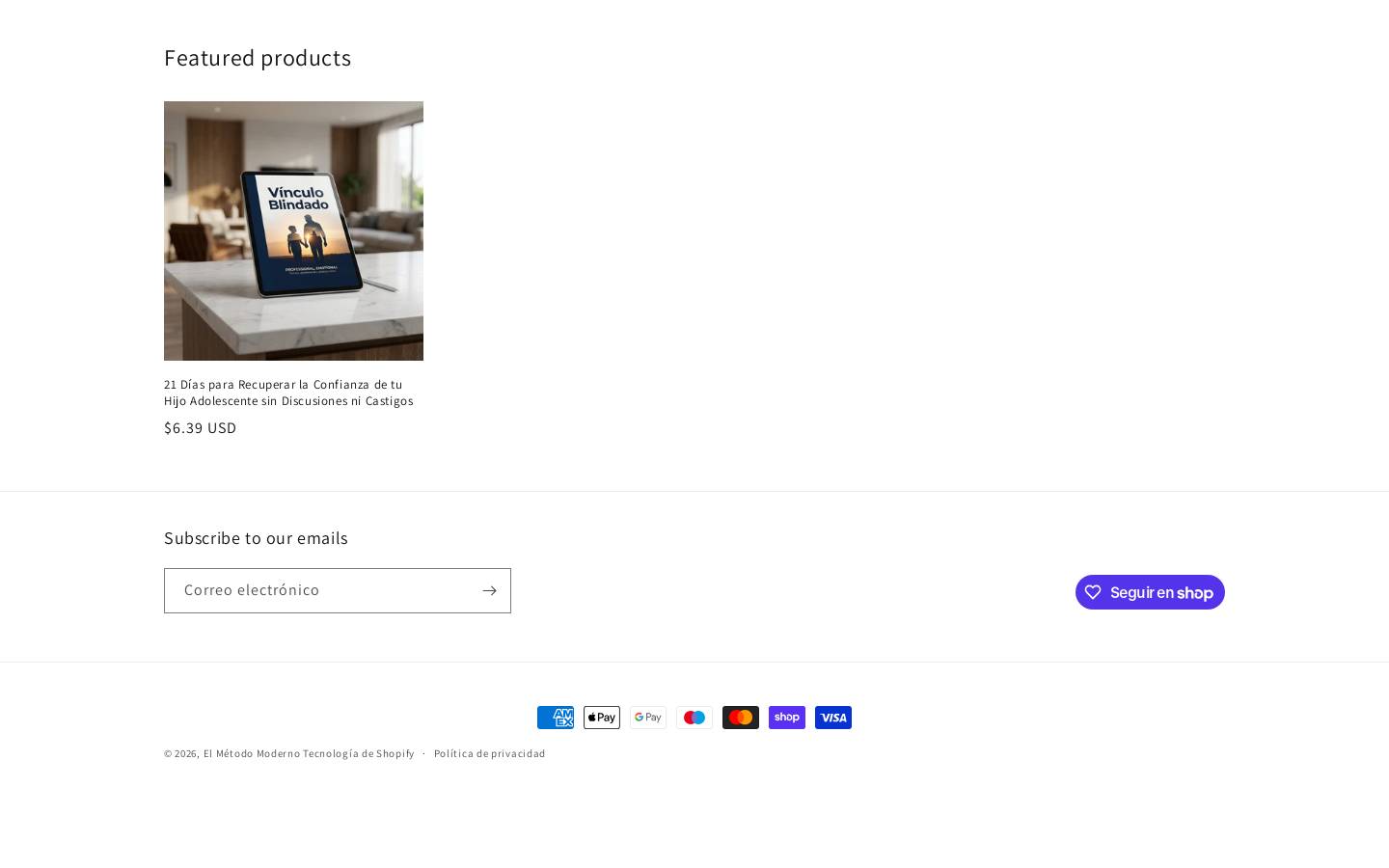 elmetodomoderno.com homepage screenshot