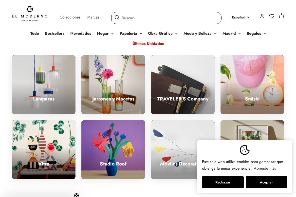 El Moderno Concept Store homepage screenshot