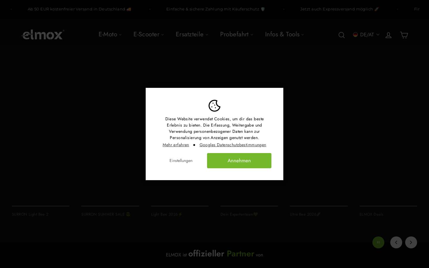 ELMOX® homepage screenshot