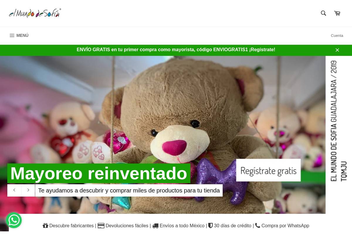 elmundodesofia.mx homepage screenshot