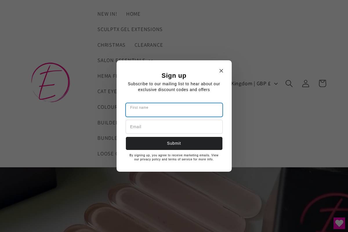 elnailsystems.com homepage screenshot