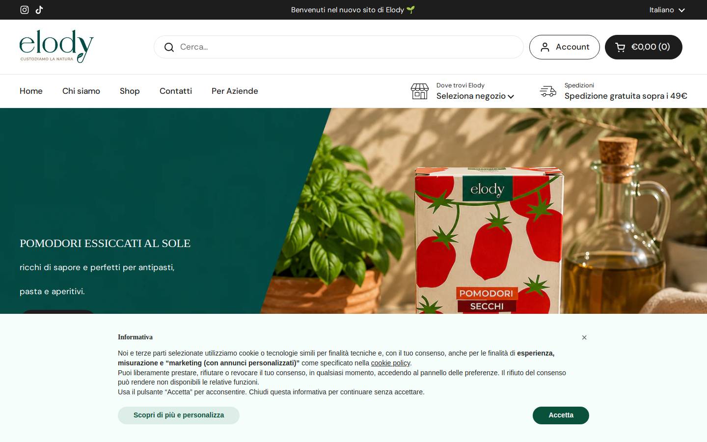 Elody homepage screenshot