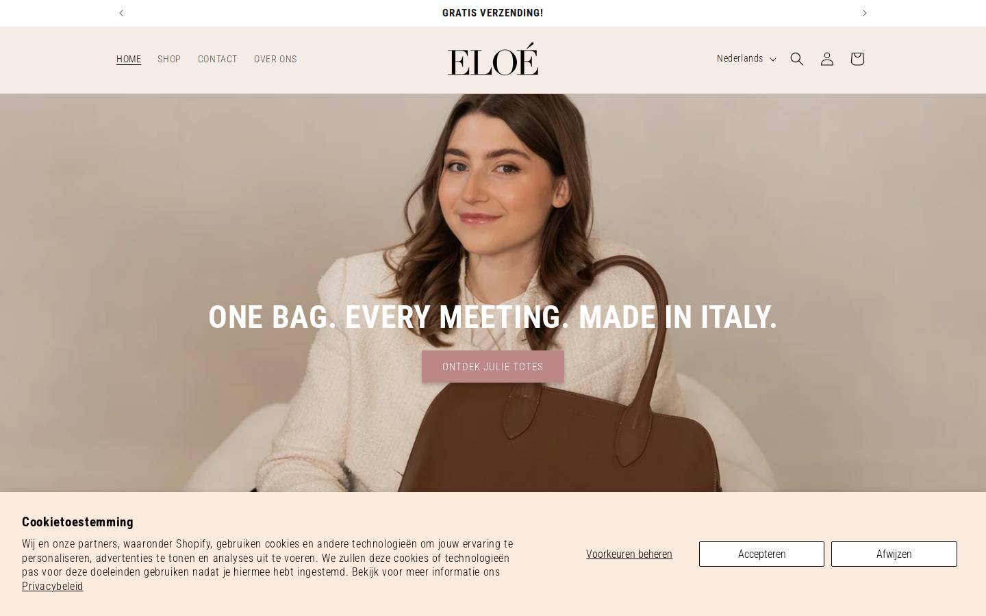 eloeshop.com homepage screenshot