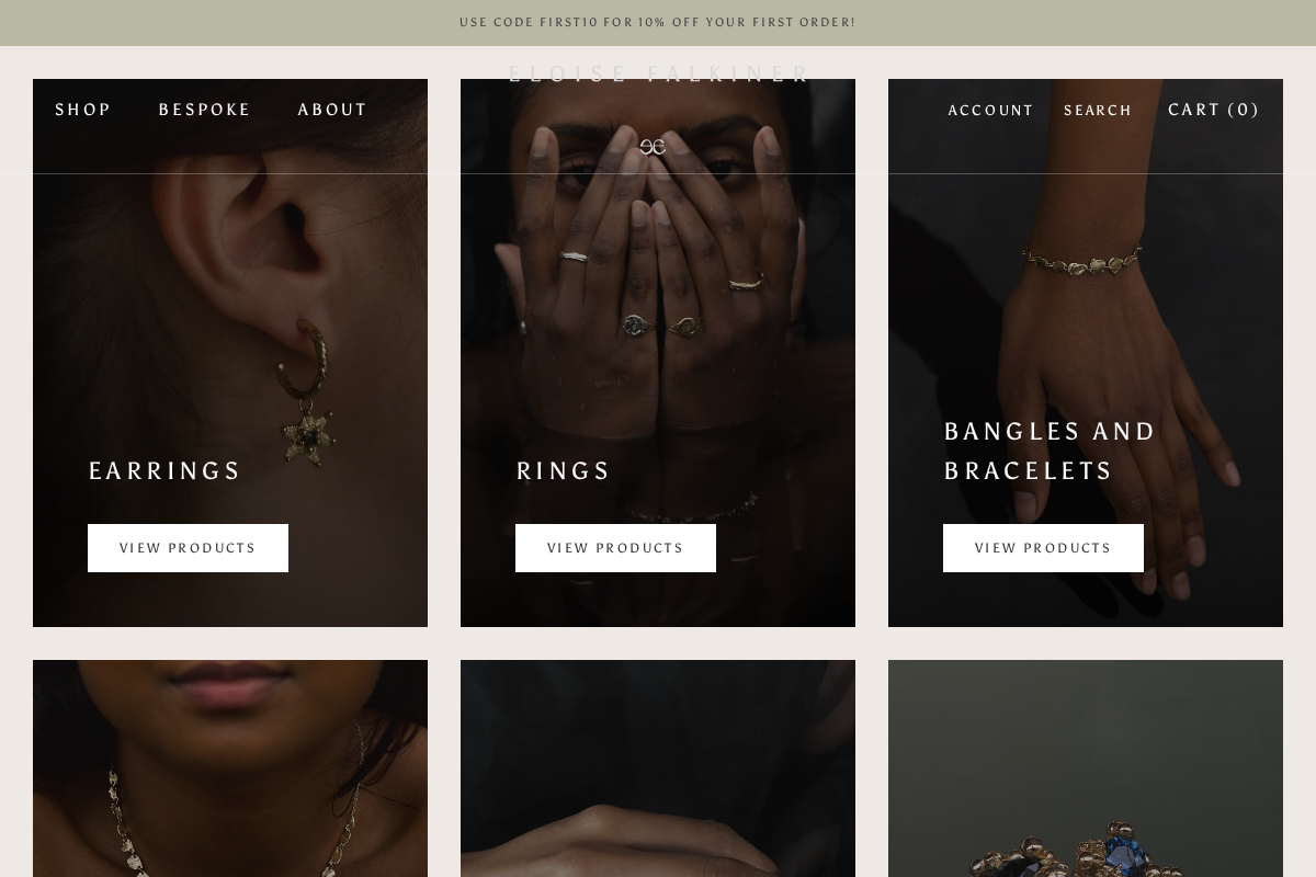 Eloise Falkiner homepage screenshot