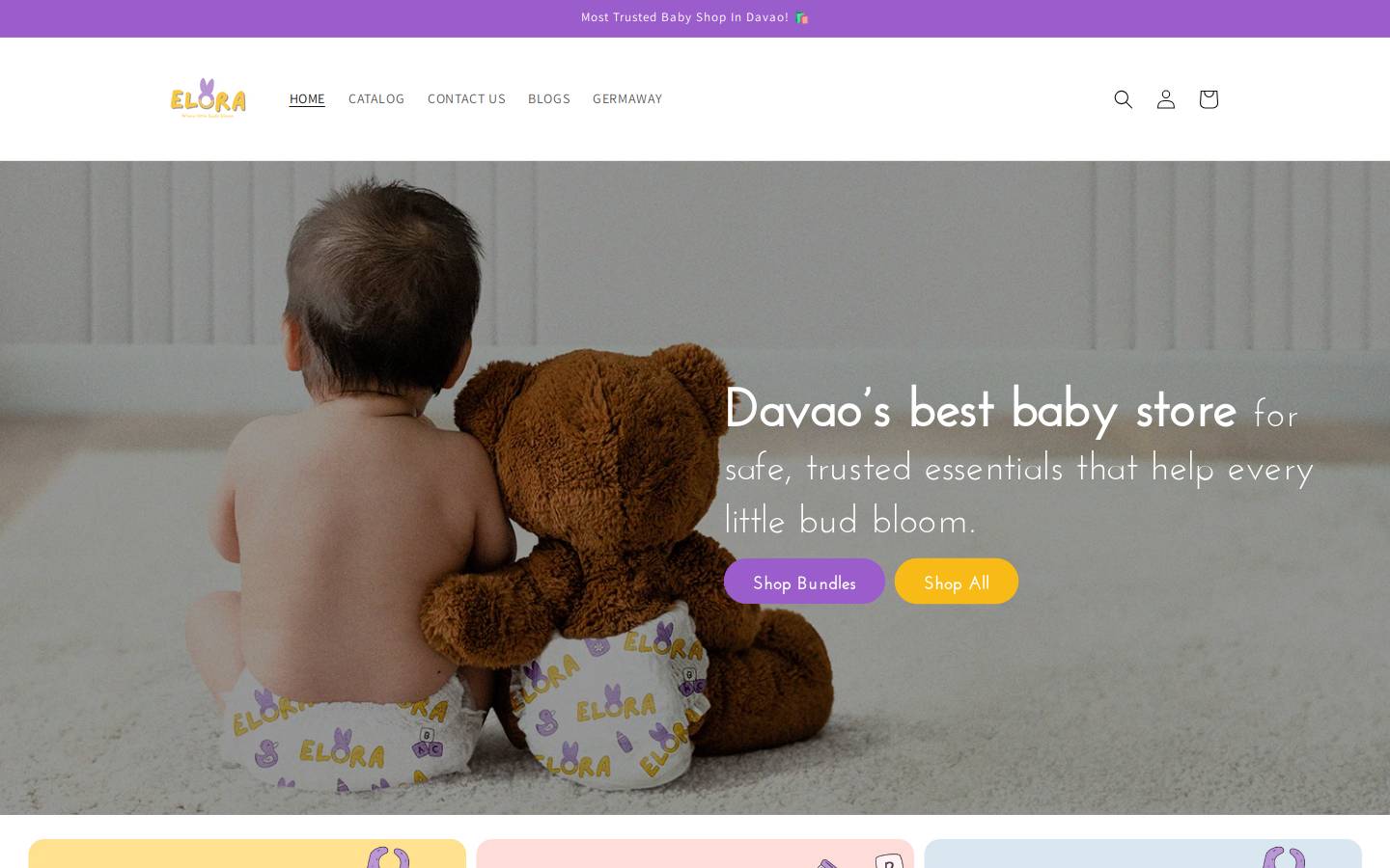 elorababy.com homepage screenshot