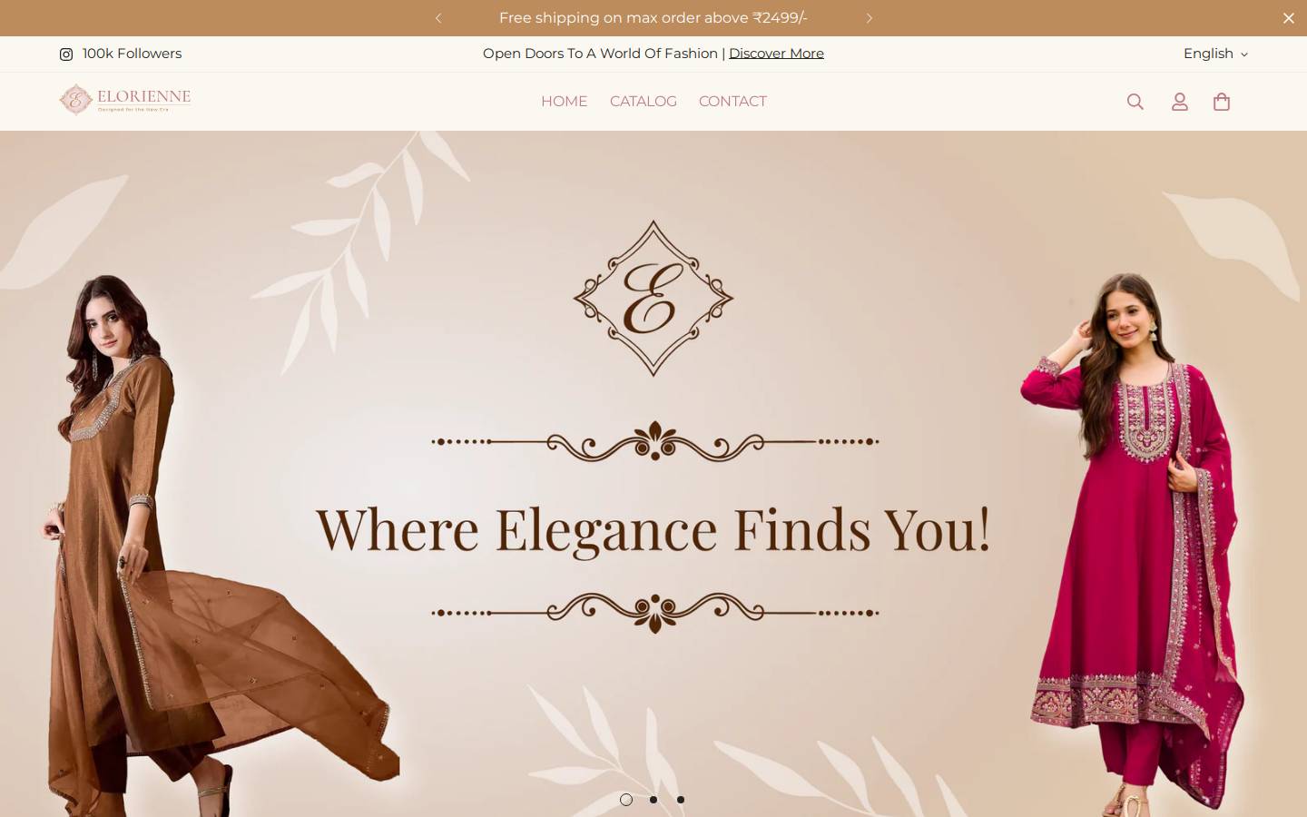 elorienne.com homepage screenshot