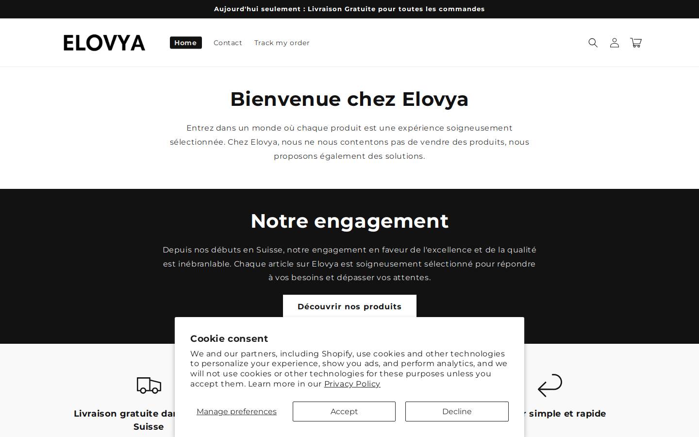 elovya-us.com homepage screenshot