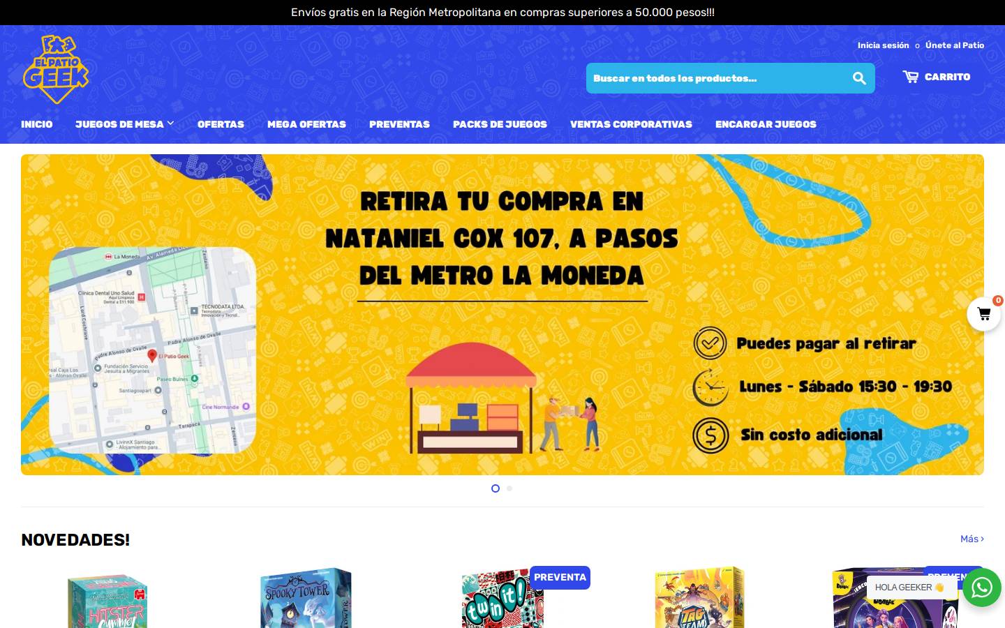 elpatiogeek.cl homepage screenshot