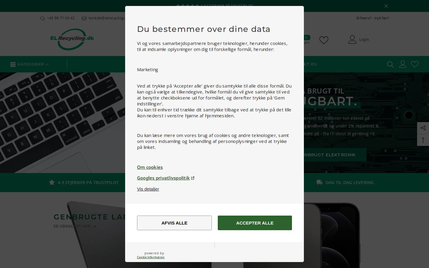 Elrecycling homepage screenshot
