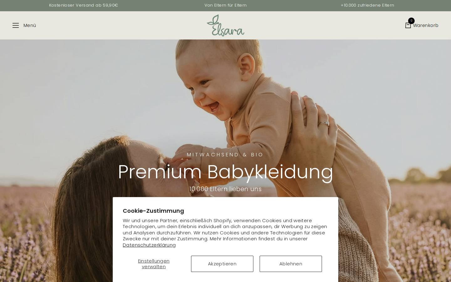 Elsara homepage screenshot