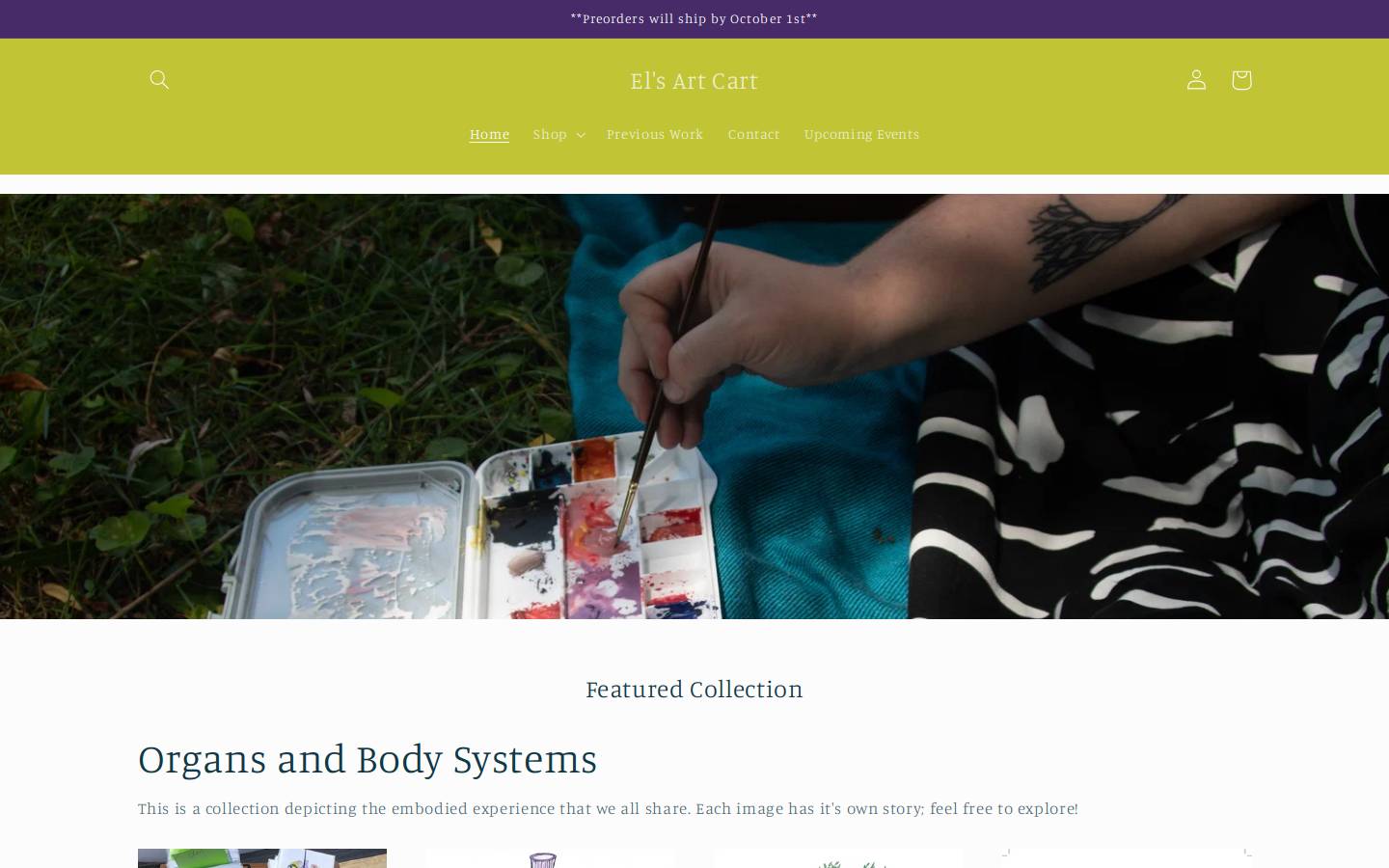 elsartcart.com homepage screenshot
