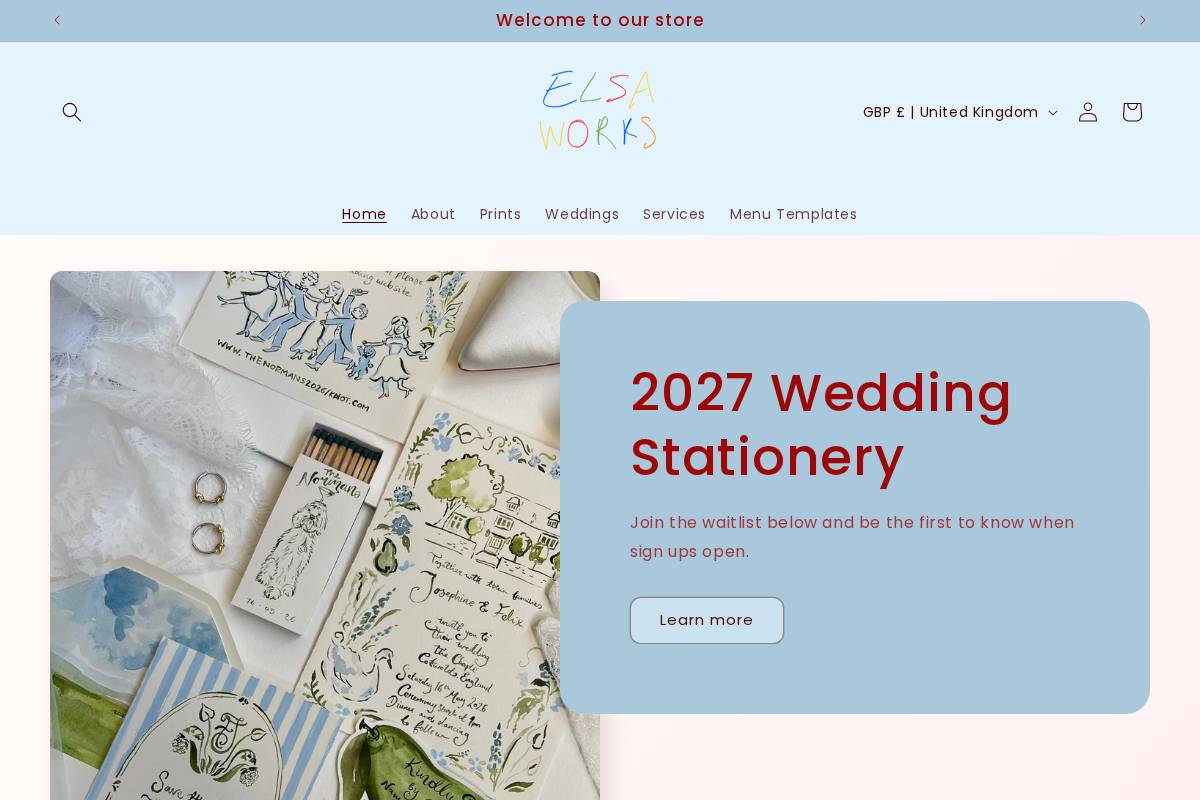 elsaworks.com homepage screenshot