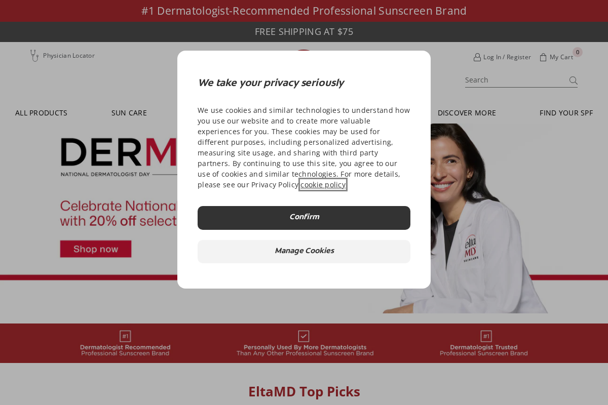 eltamd.com homepage screenshot