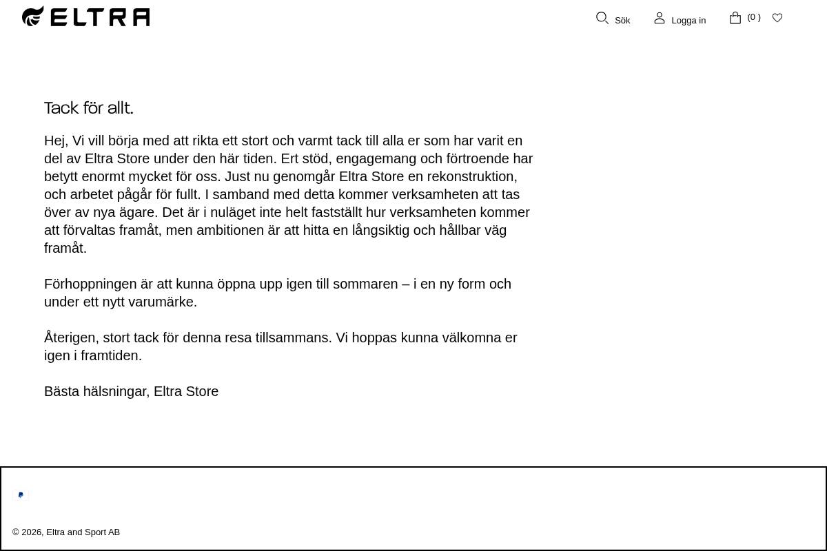 Eltra Store homepage screenshot