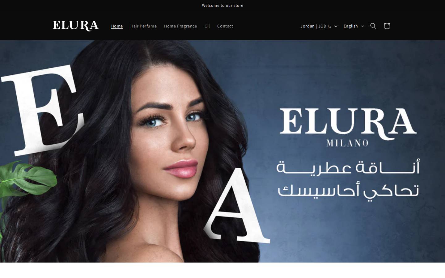 elurabeauty.com homepage screenshot