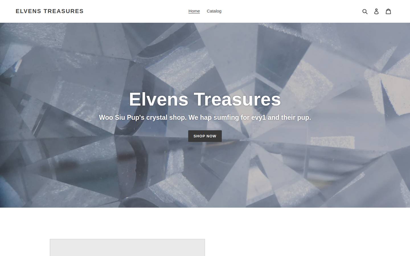 elvenstreasures.com homepage screenshot