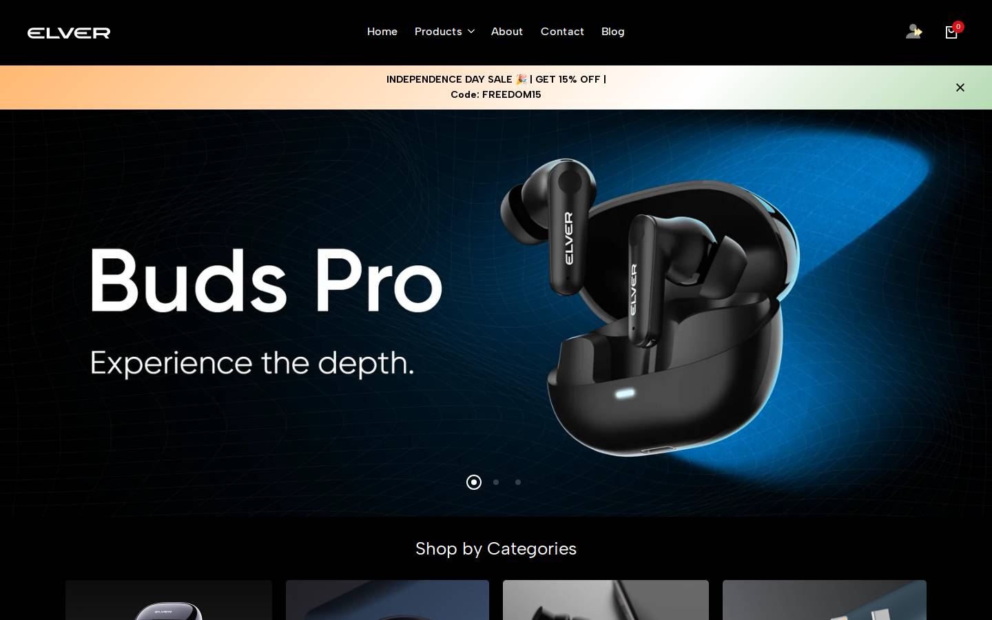 elver.in homepage screenshot