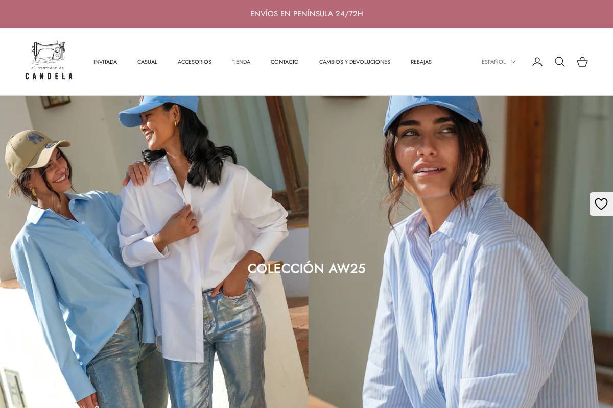 El Vestidor de Candela homepage screenshot