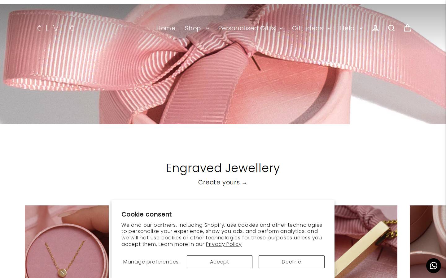 Elvie homepage screenshot