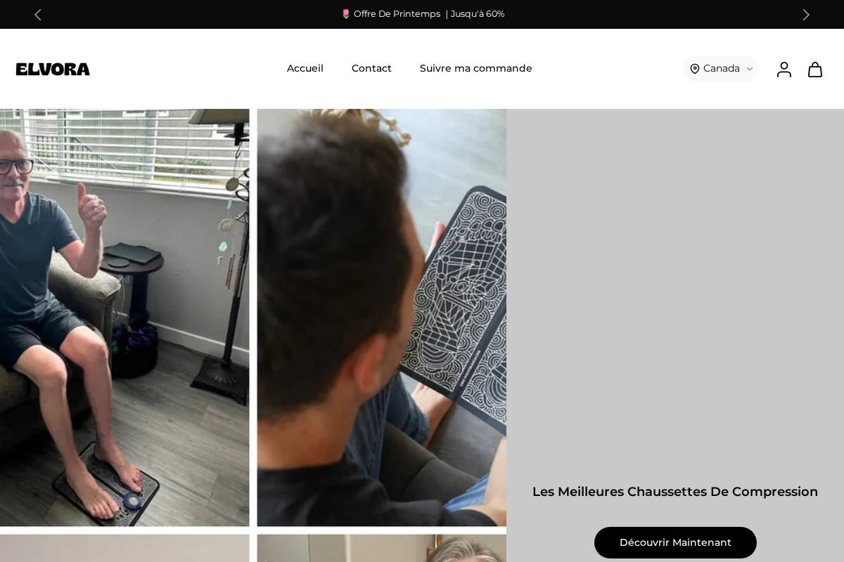 elvora.fr homepage screenshot