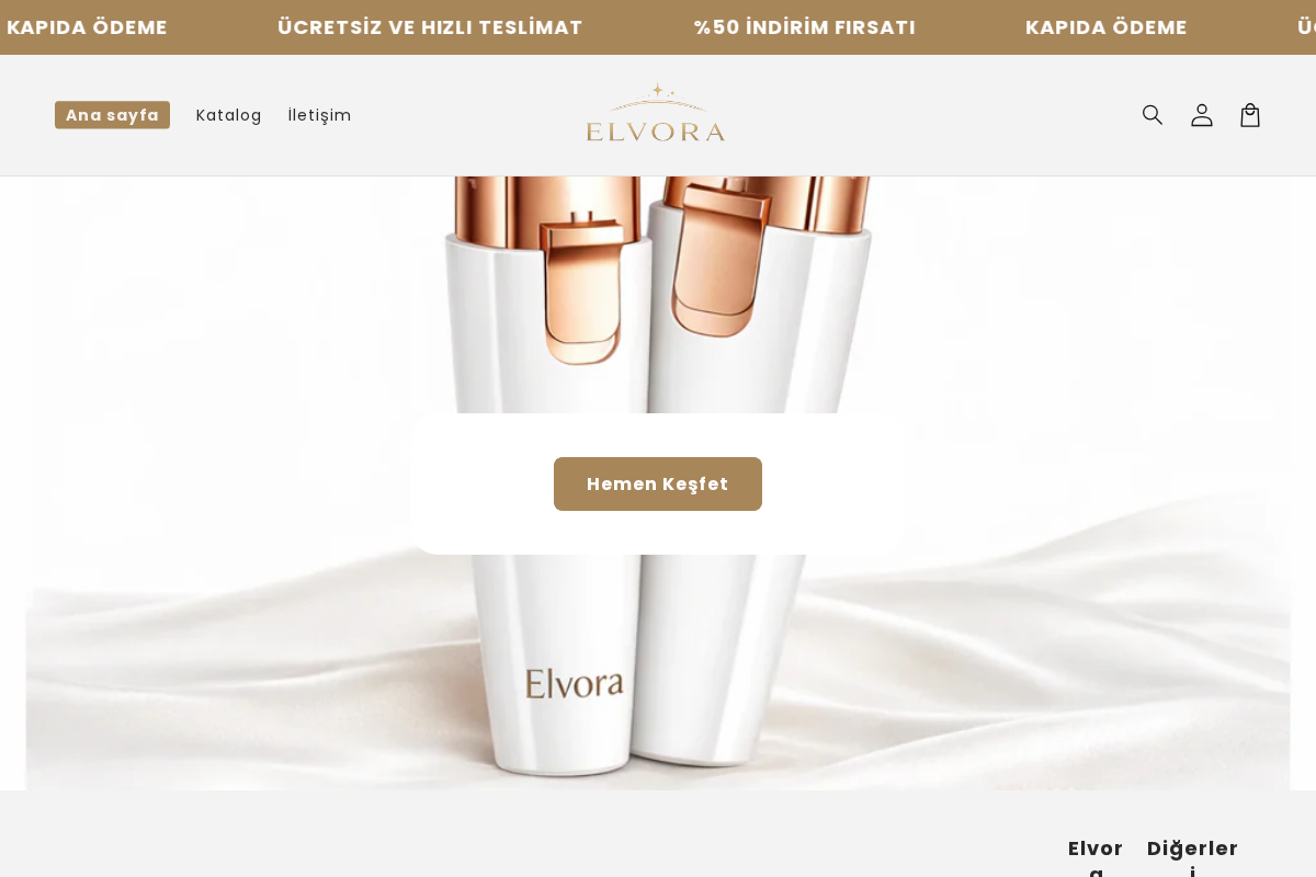 Elvora homepage screenshot