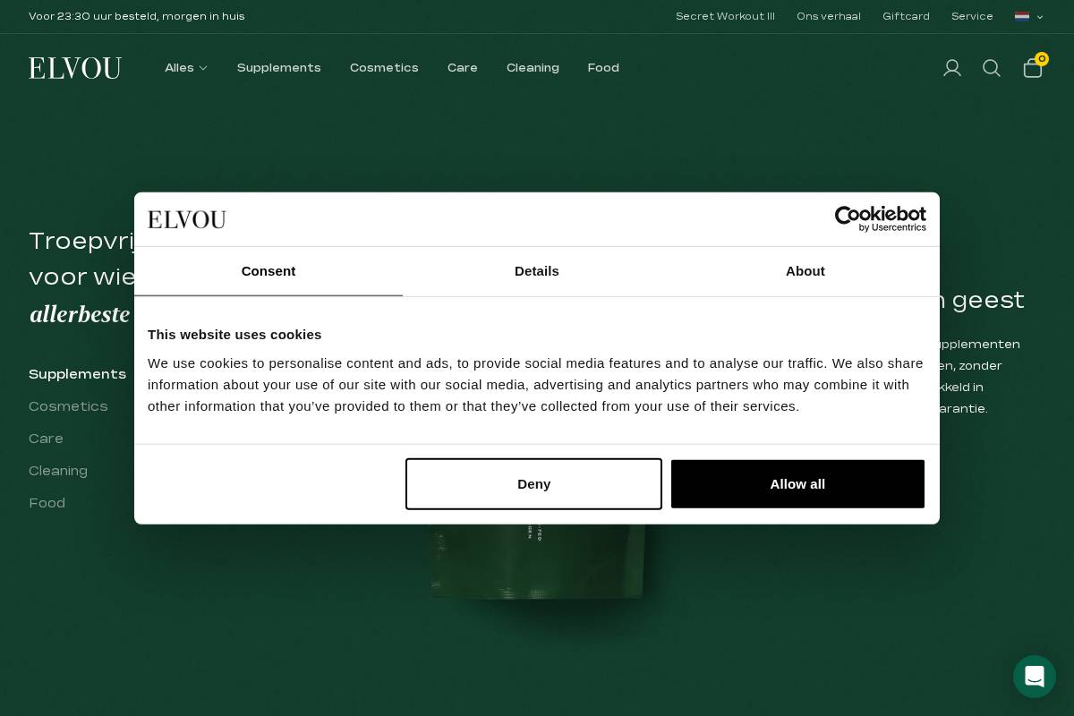 elvou.com homepage screenshot