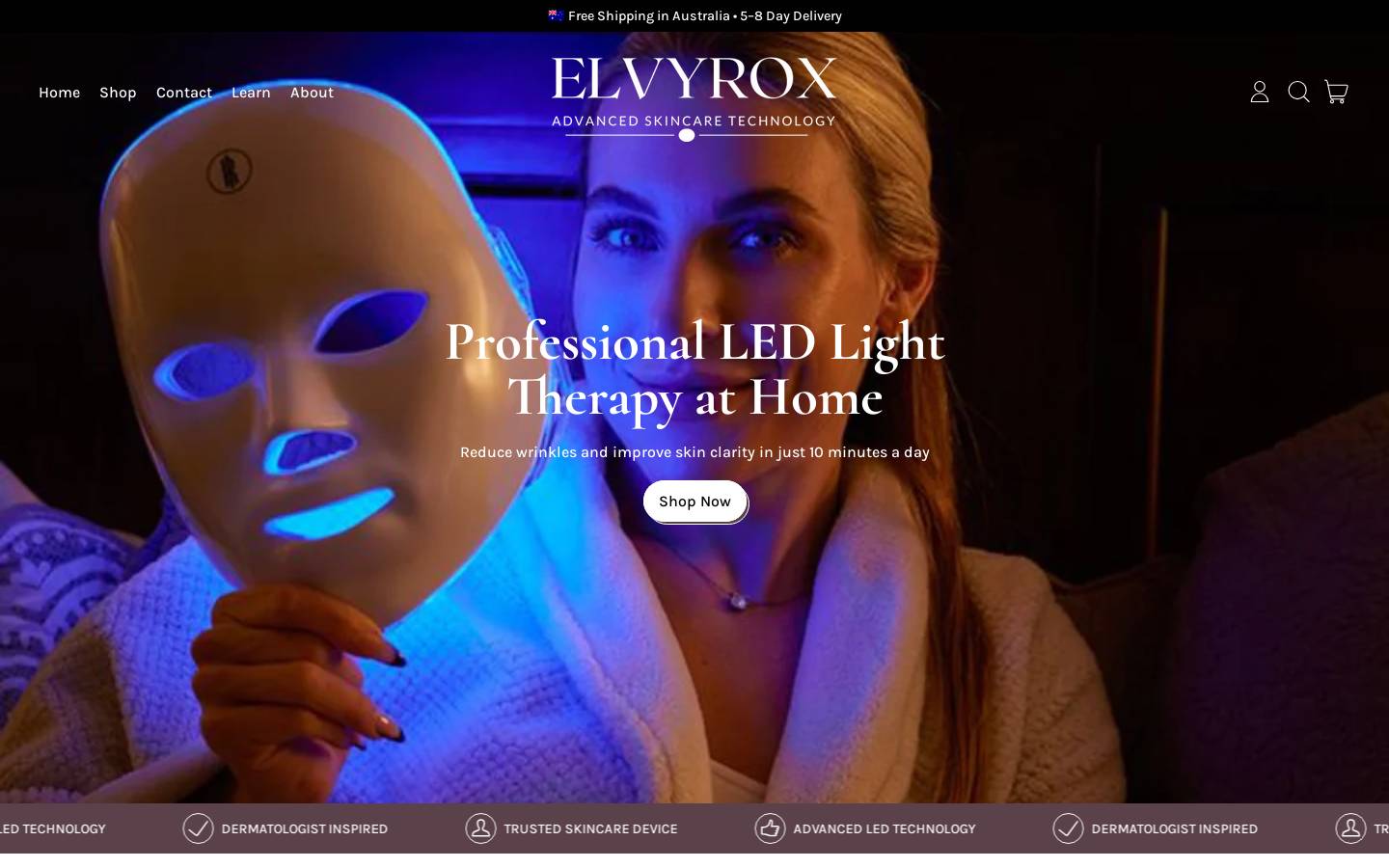 elvyrox.com homepage screenshot