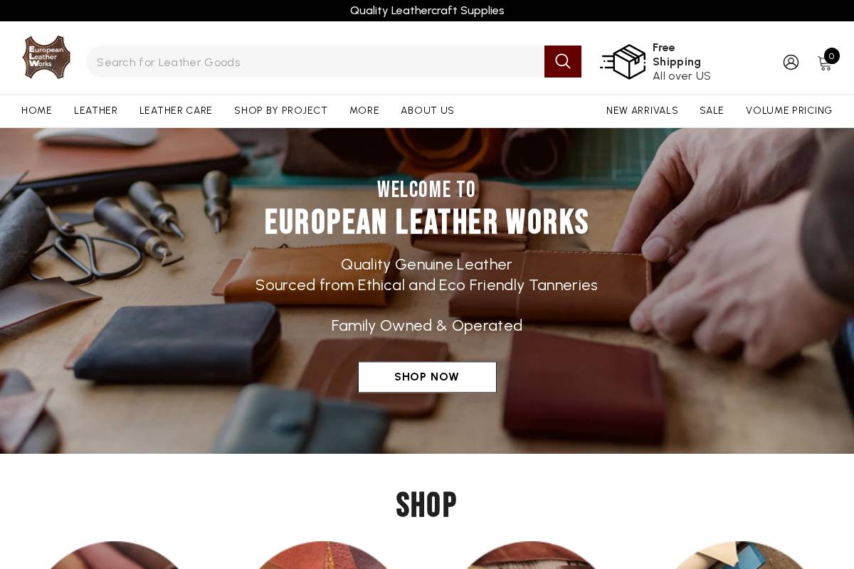 elwshop.com homepage screenshot