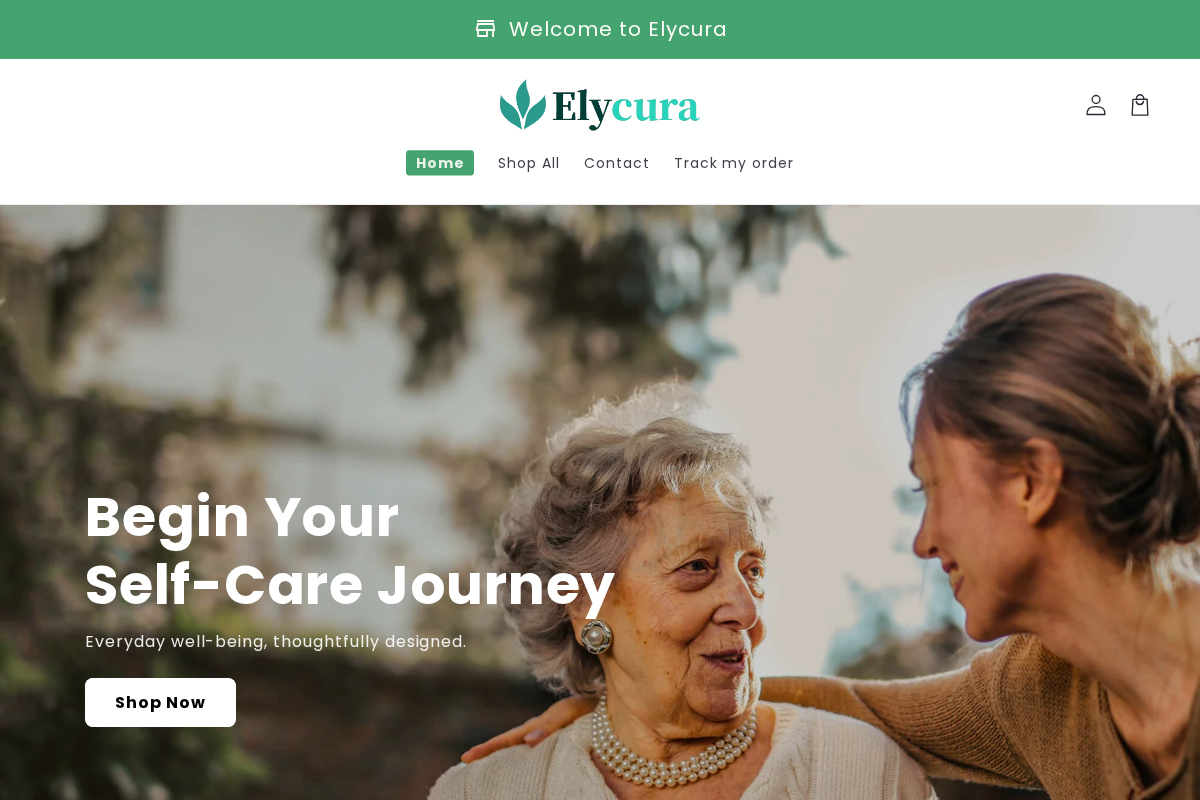 Elycura homepage screenshot