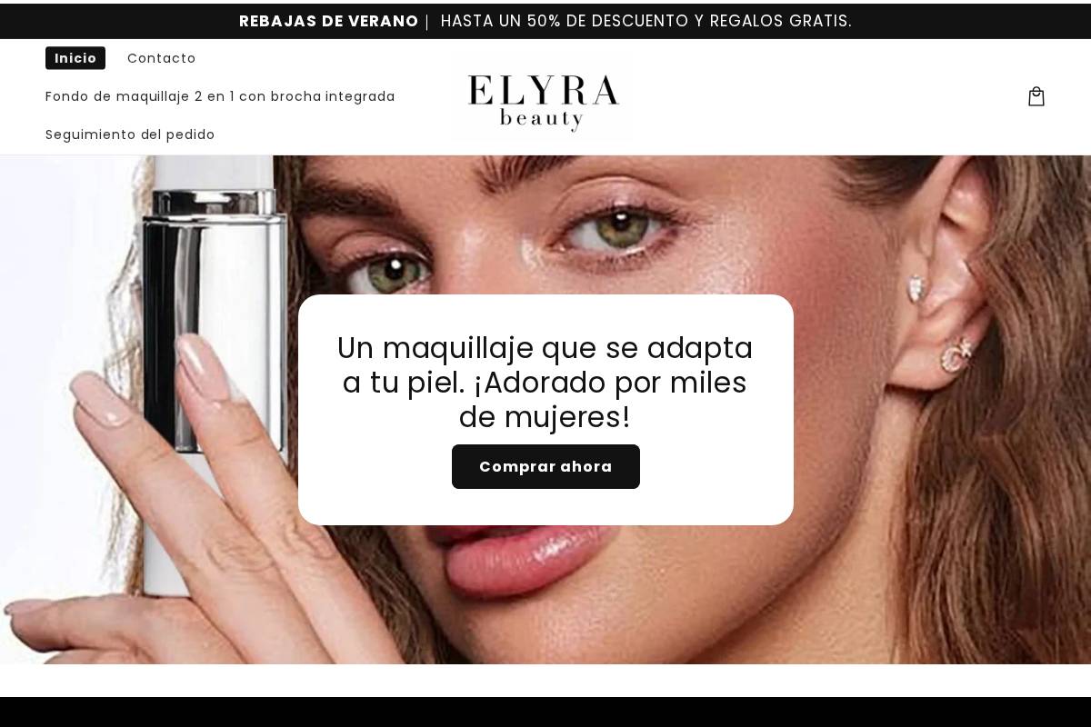 elyra-beauty.com homepage screenshot