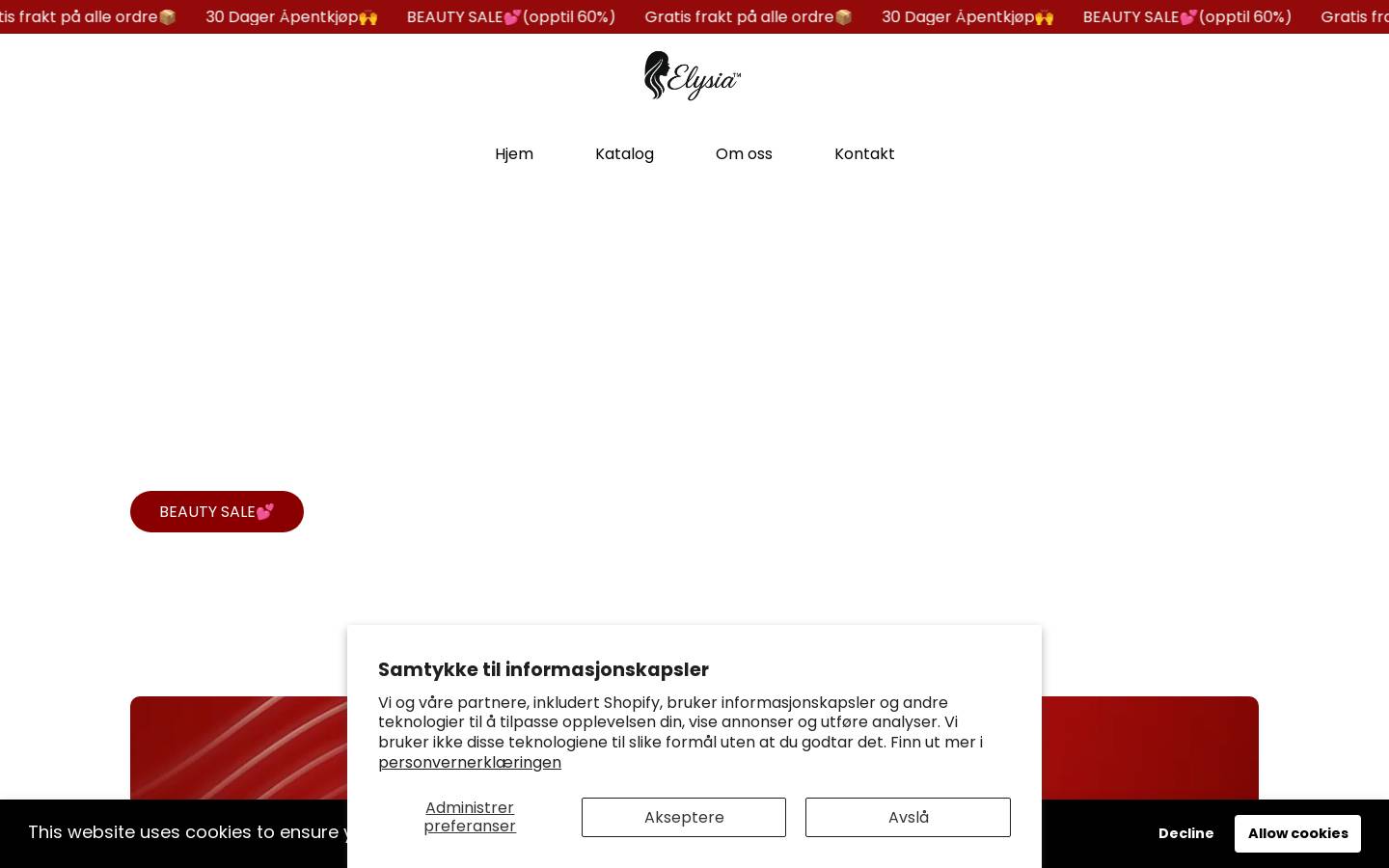 elysia.no homepage screenshot