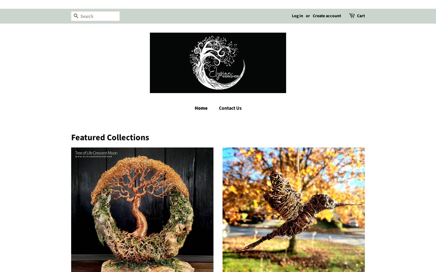 elysianworkshop.com homepage screenshot