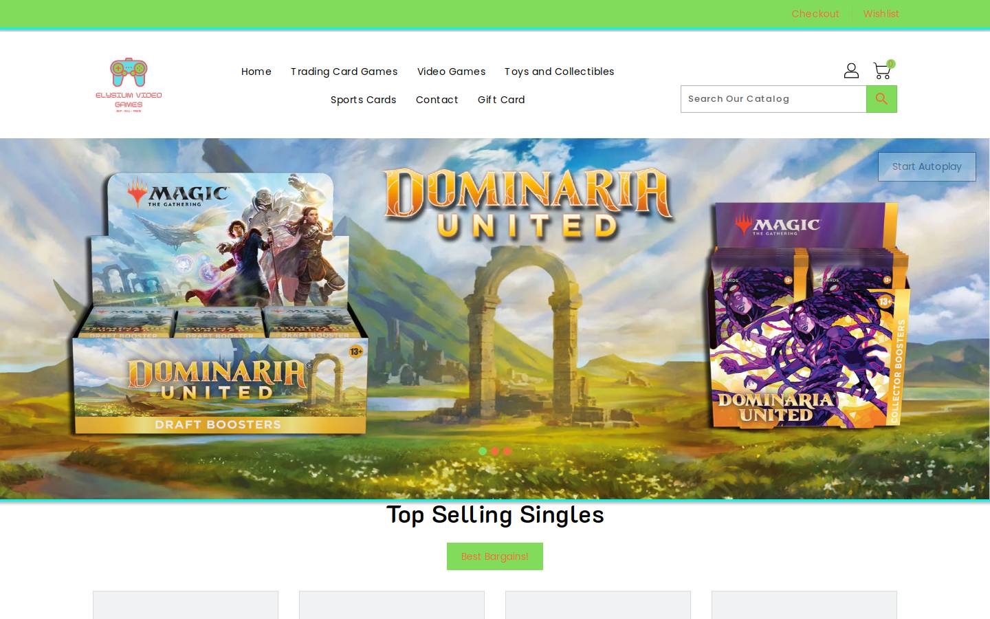 elysiumvideogames.com homepage screenshot